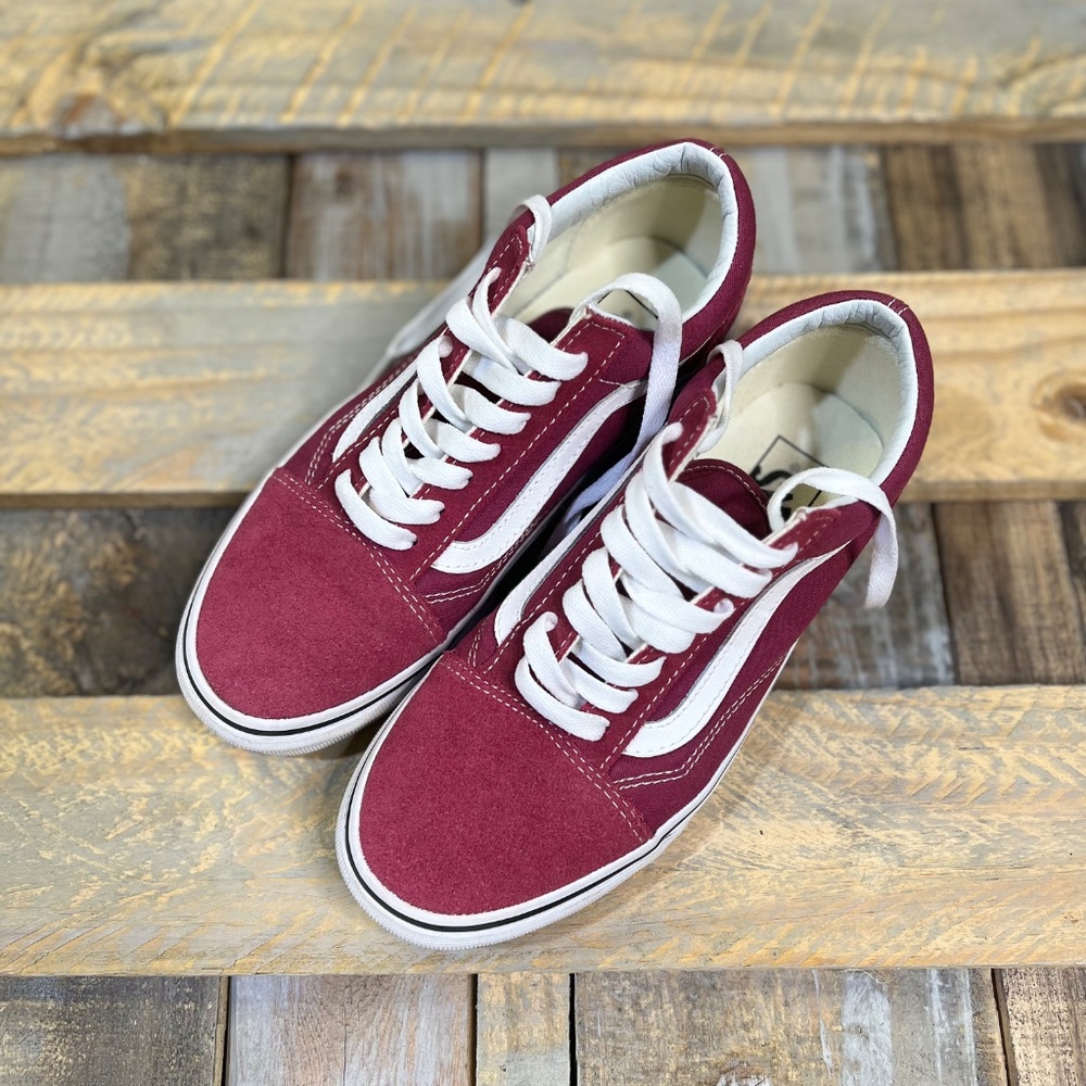 Like New [Vans] Burgundy Red Low Top < Old Skool > Shoes + Sneaker | M 6 - W 7.5 - Picture 6 of 15
